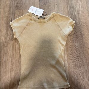 Women's Short Sleeve Ribbed Tee